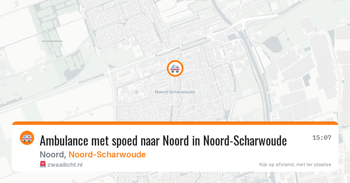 Ambulance met spoed naar Noord in Noord-Scharwoude — 20 jul 2026