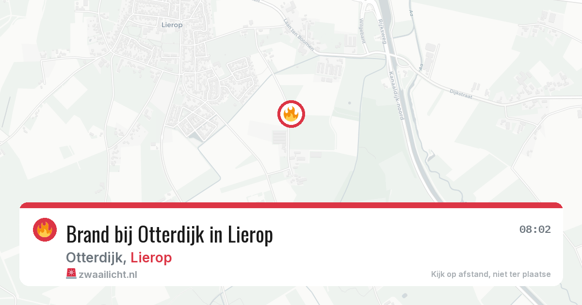 Brand bij Otterdijk in Lierop — 26 feb 2026
