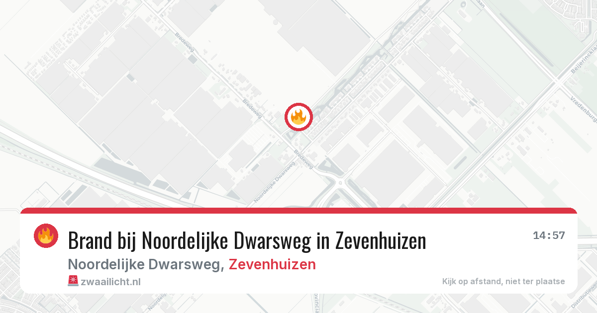 Brand bij Noordelijke Dwarsweg in Zevenhuizen — 1 jun 2026