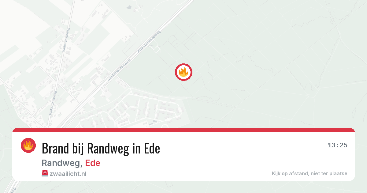 Brand bij Randweg in Ede — 11 aug 2026
