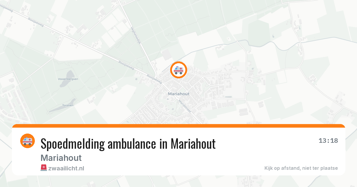 Spoedmelding ambulance in Mariahout — 25 mrt 2026