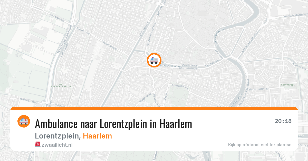 Ambulance naar Lorentzplein in Haarlem — 12 aug 2026