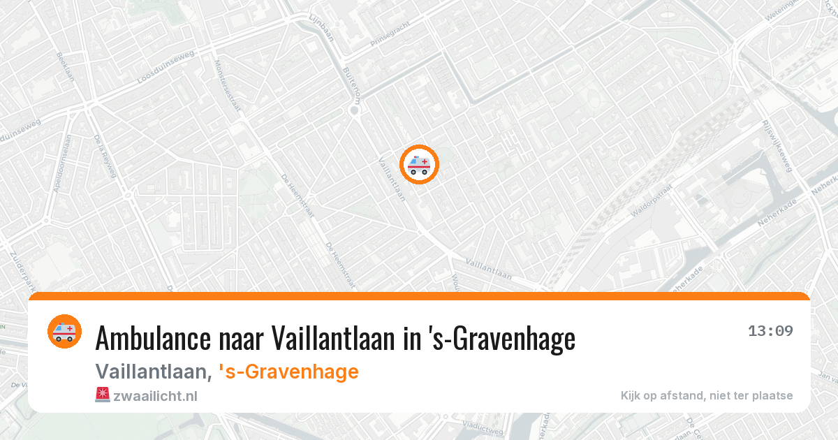 Ambulance naar Vaillantlaan in 's-Gravenhage — 14 aug 2026