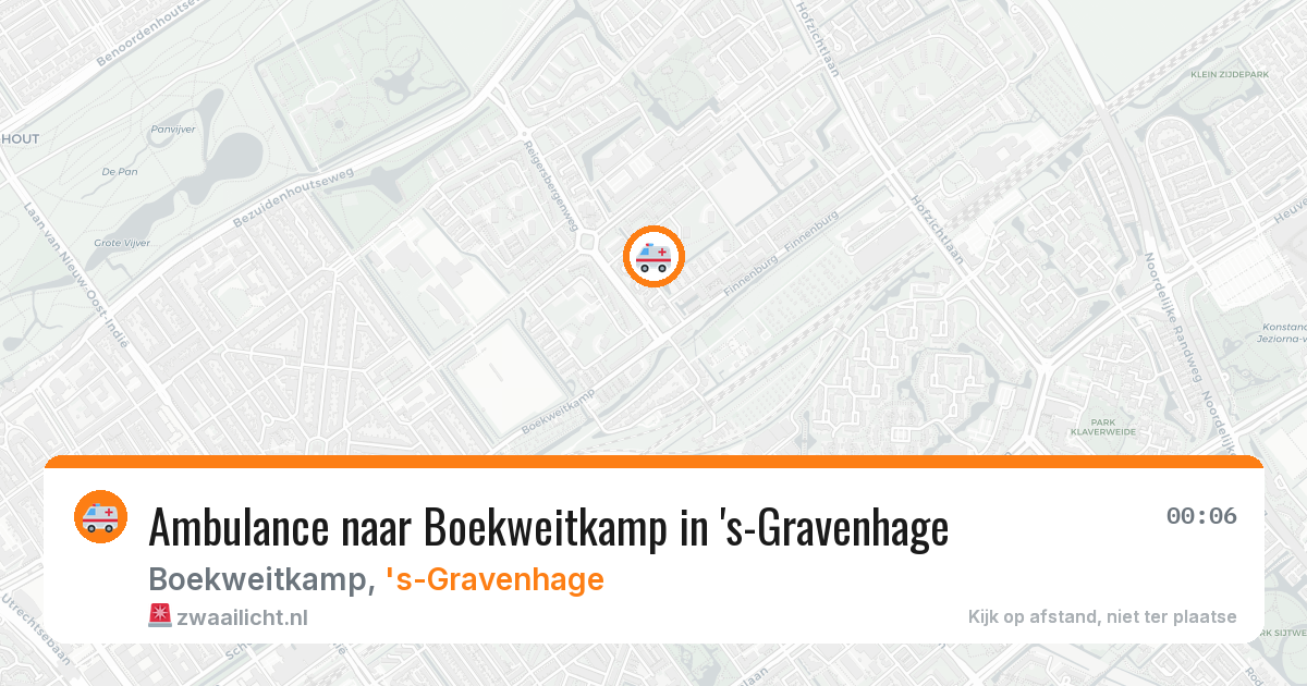 Ambulance naar Boekweitkamp in 's-Gravenhage — 7 jul 2026