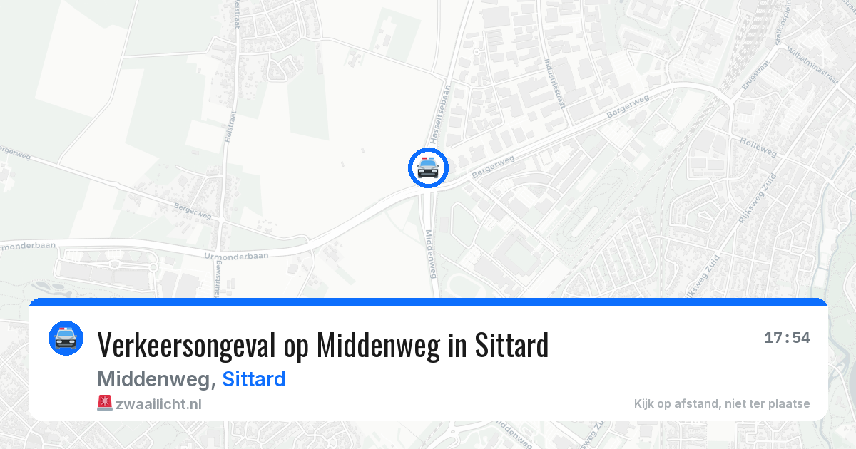 Verkeersongeval op Middenweg in Sittard — 14 apr 2026