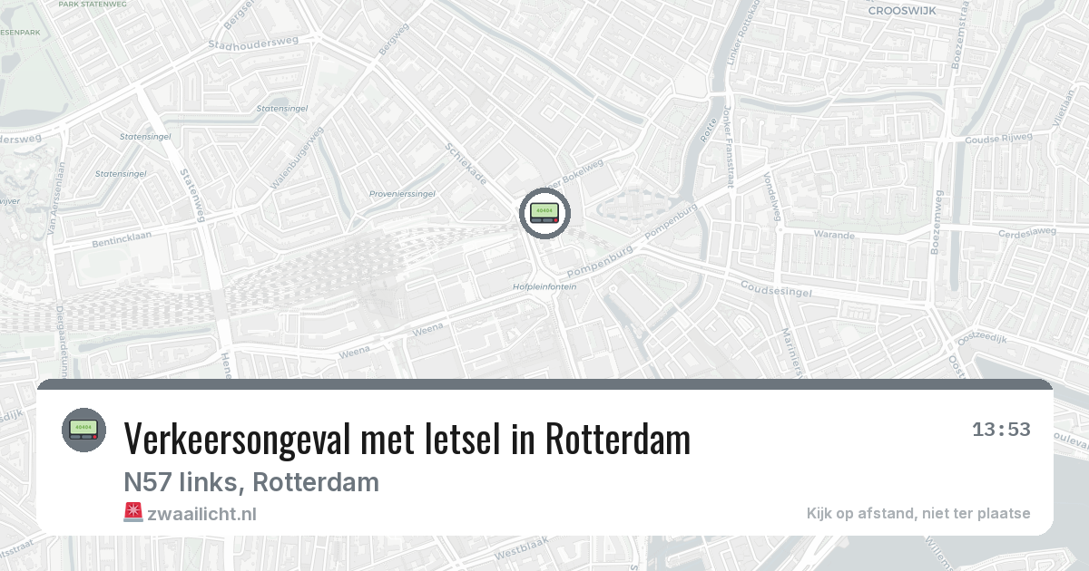 Verkeersongeval met letsel in Rotterdam — 8 feb 2026