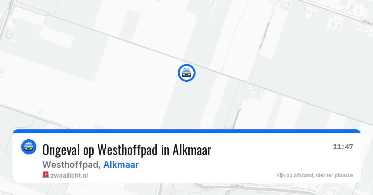 Ongeval op Westhoffpad in Alkmaar — 23 mrt 2026