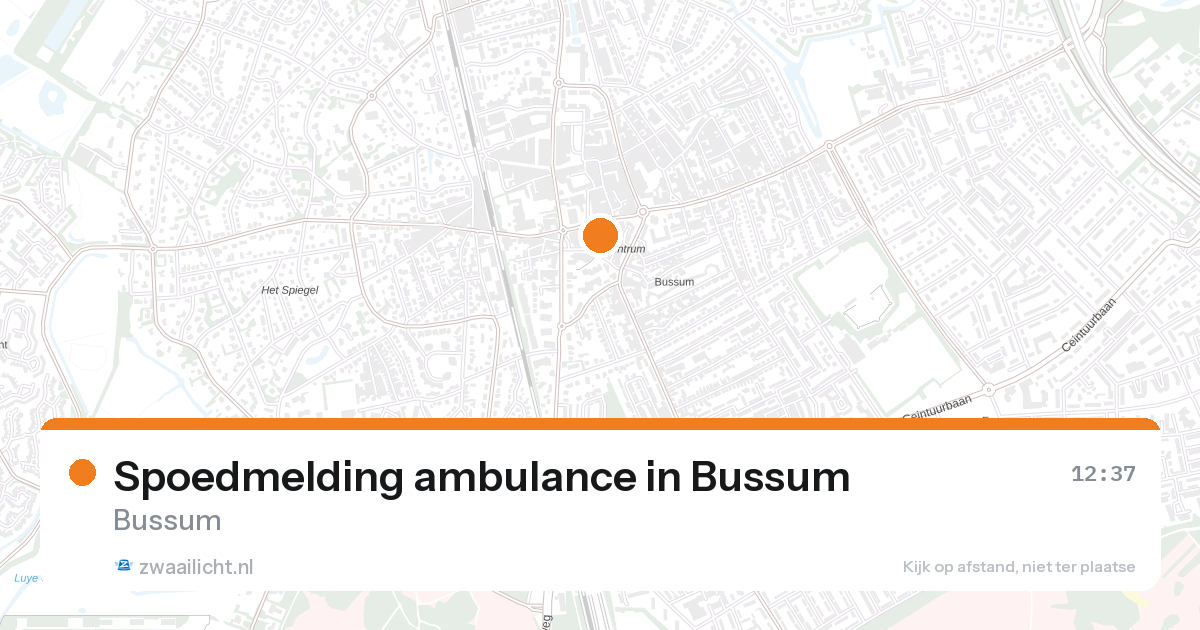 Spoedmelding ambulance in Bussum — 27 aug 2026