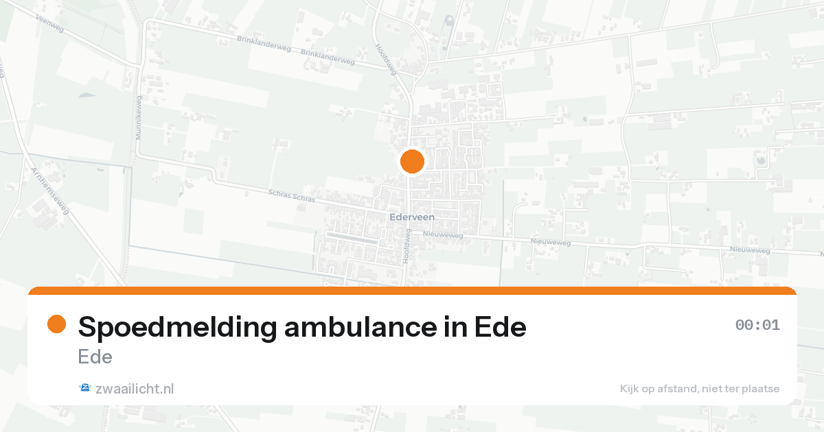 Spoedmelding ambulance in Ede — 7 feb 2026