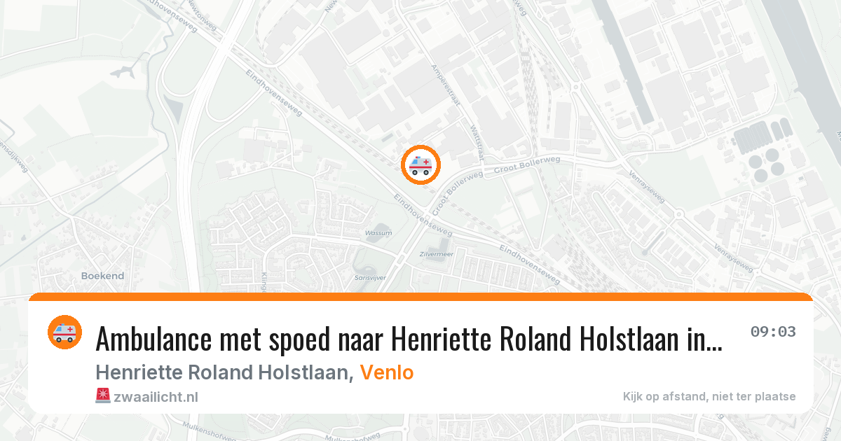 Ambulance met spoed naar Henriette Roland Holstlaan in Venlo — 9 jun 2026