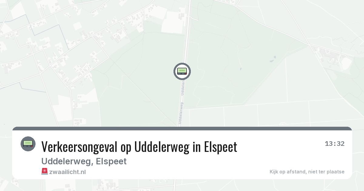 Verkeersongeval op Uddelerweg in Elspeet — 9 jul 2026