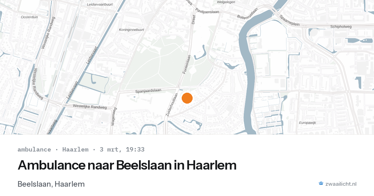 Ambulance naar Beelslaan in Haarlem — 3 mrt 2026