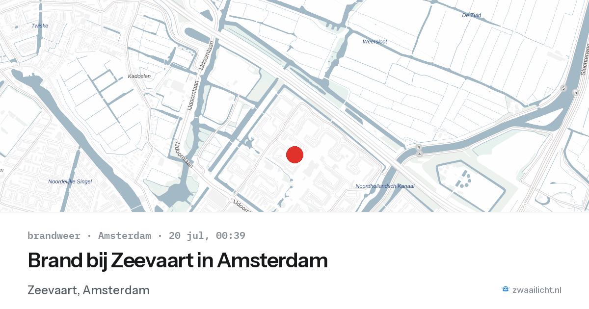 Brand bij Zeevaart in Amsterdam — 19 jul 2026