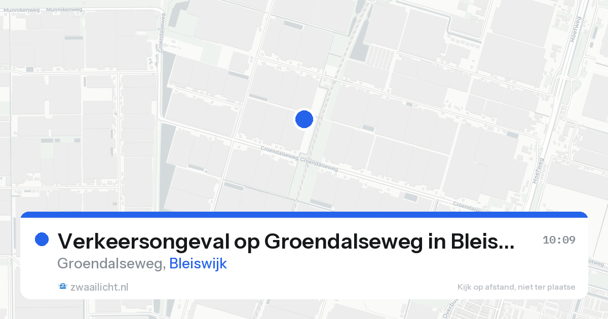 Verkeersongeval op Groendalseweg in Bleiswijk — 15 aug 2026