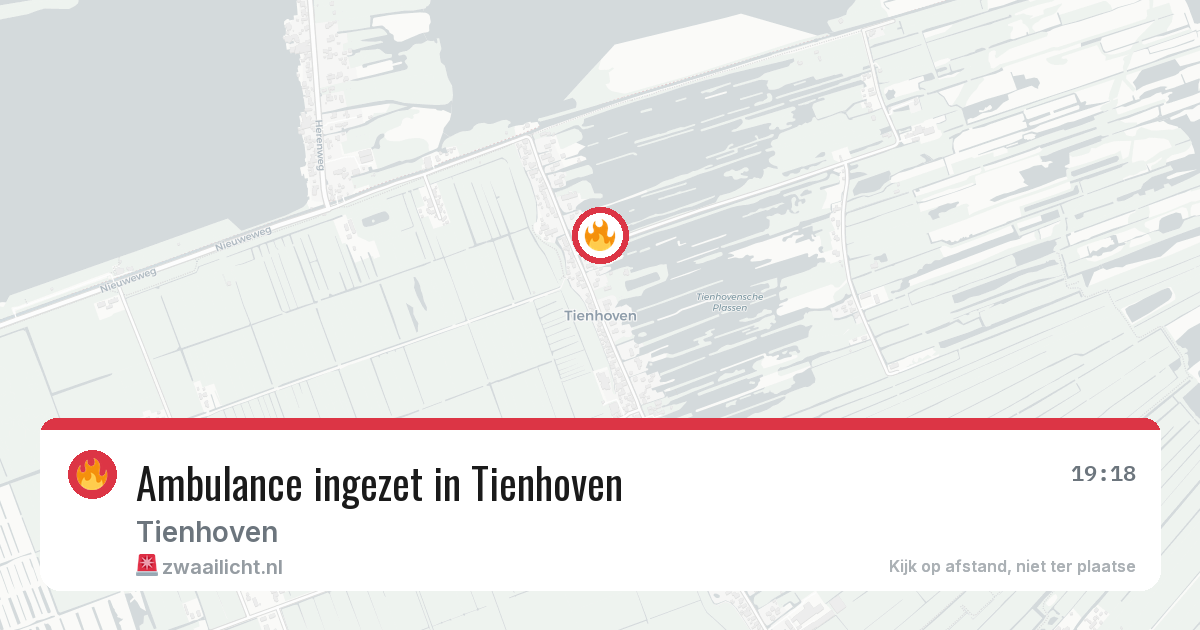 Ambulance ingezet in Tienhoven — 30 jul 2026