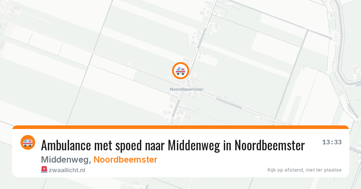 Ambulance met spoed naar Middenweg in Noordbeemster — 23 jan 2026
