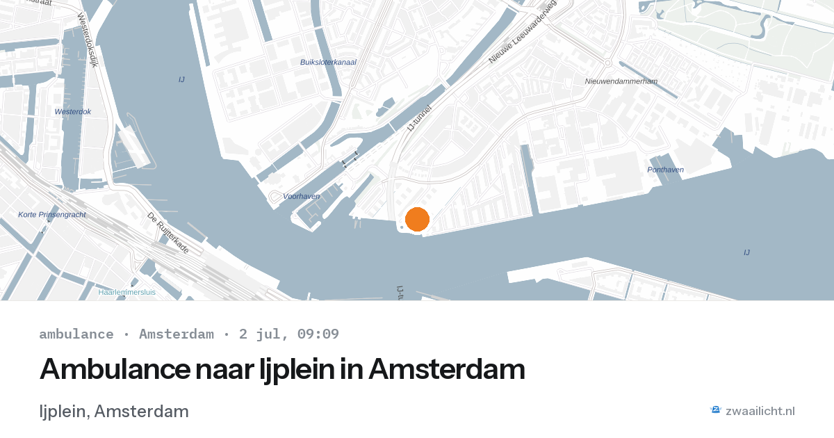Ambulance naar Ijplein in Amsterdam — 2 jul 2026