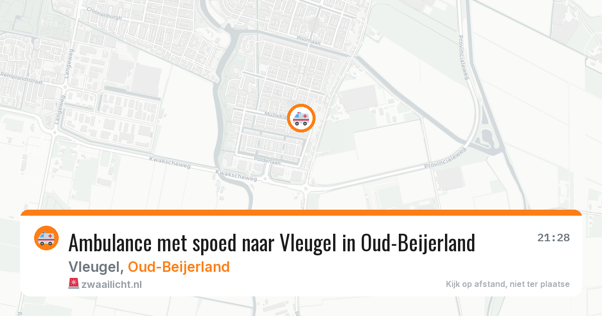 Ambulance met spoed naar Vleugel in Oud-Beijerland — 20 feb 2026