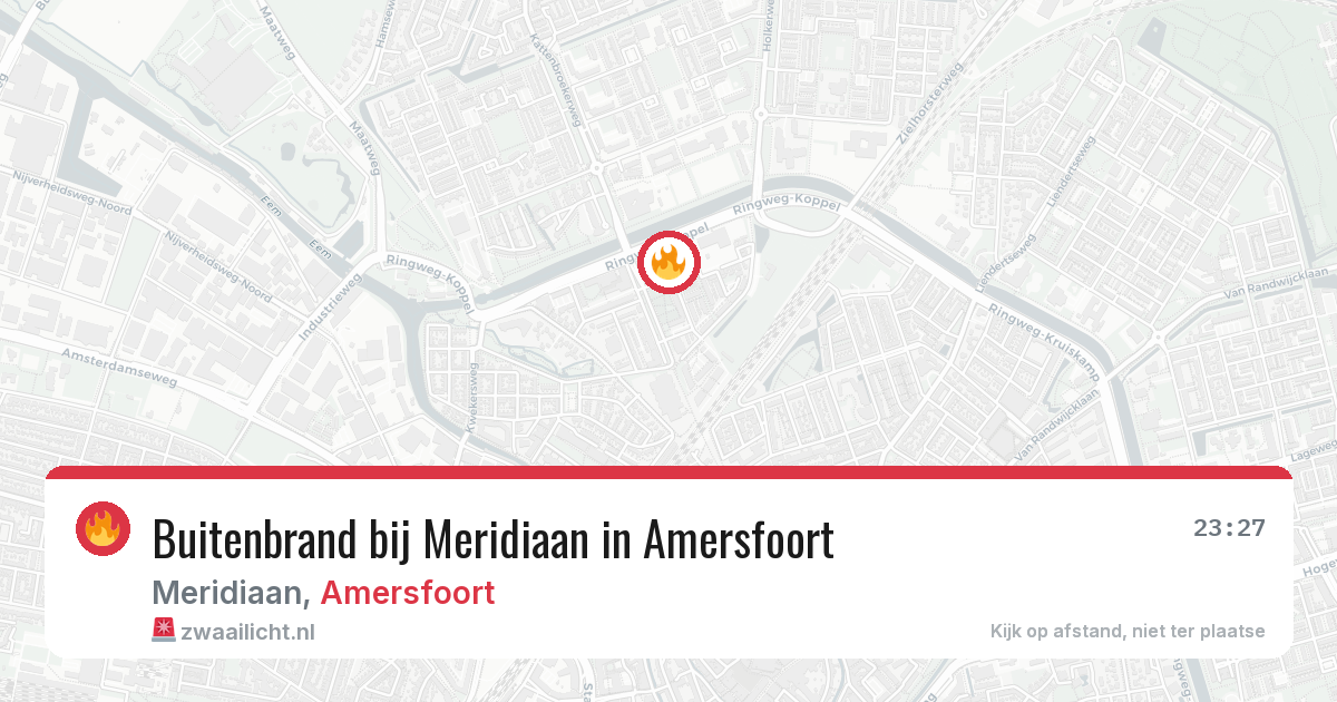 Buitenbrand bij Meridiaan in Amersfoort — 22 jul 2026
