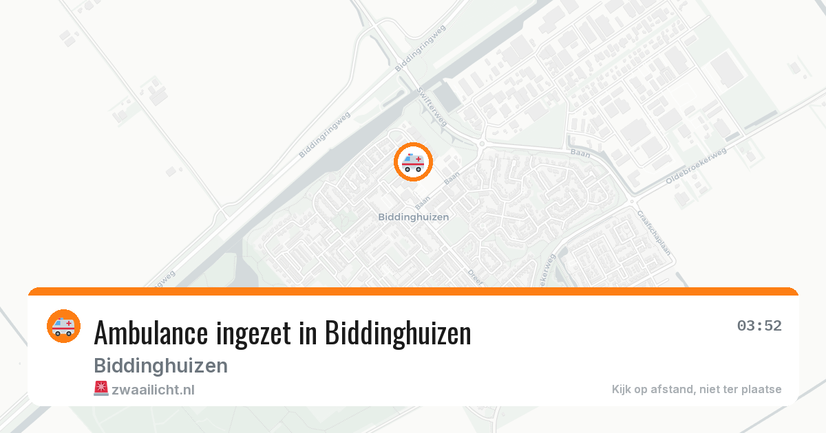 Ambulance ingezet in Biddinghuizen — 1 aug 2026