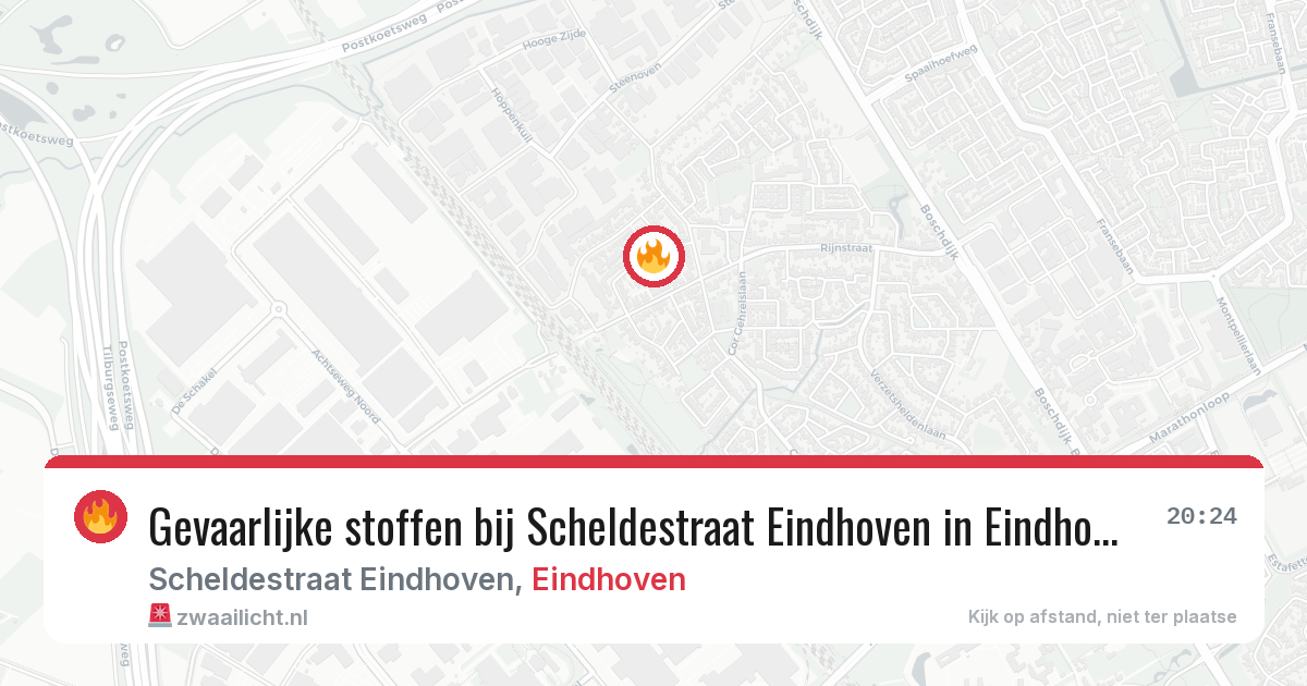Gevaarlijke stoffen bij Scheldestraat Eindhoven in Eindhoven — 9 jun 2026