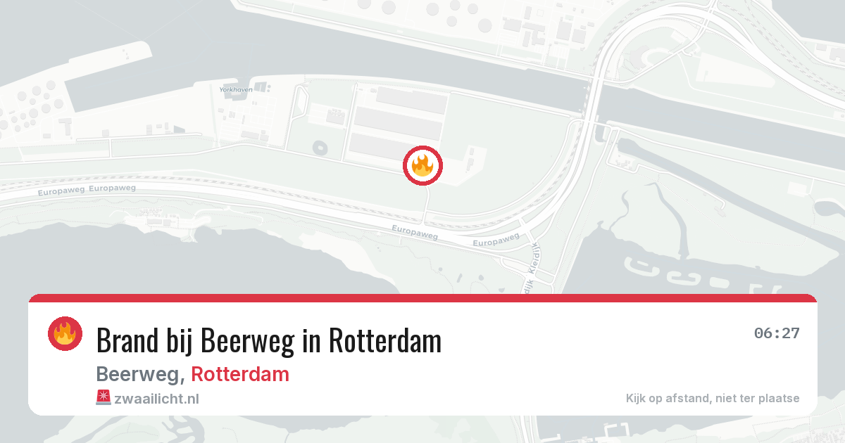 Brand bij Beerweg in Rotterdam — 13 jul 2026