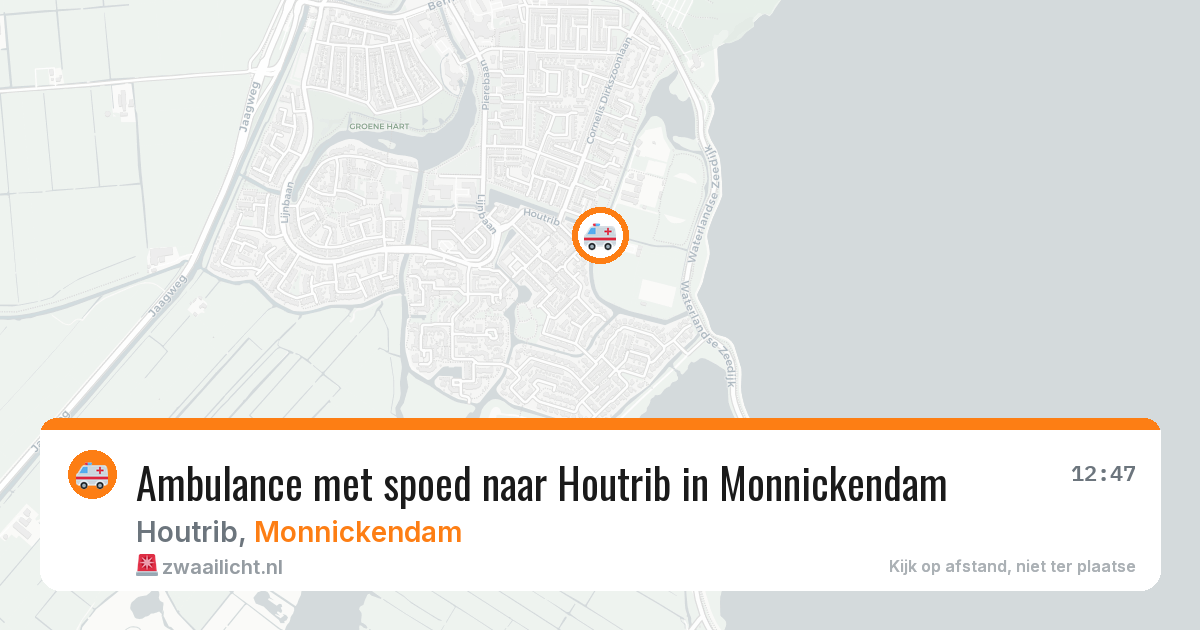 Ambulance met spoed naar Houtrib in Monnickendam — 11 jul 2026