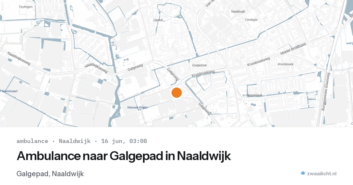 Ambulance naar Galgepad in Naaldwijk — 16 jun 2026