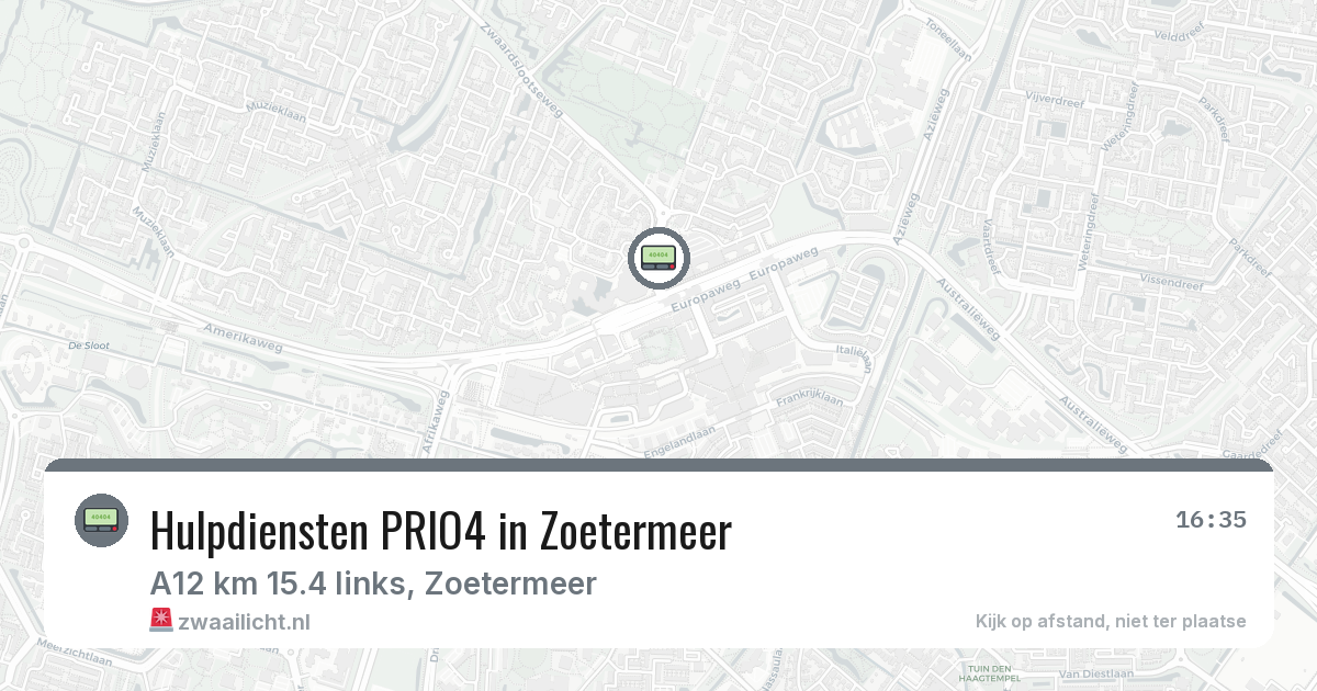 Hulpdiensten PRIO4 in Zoetermeer — 3 mrt 2026 | 🚨 Zwaailicht.nl