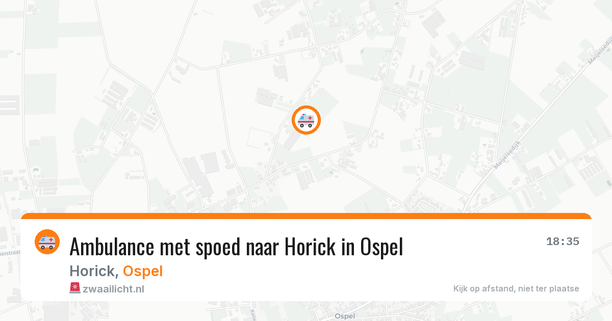 Ambulance met spoed naar Horick in Ospel — 10 aug 2026