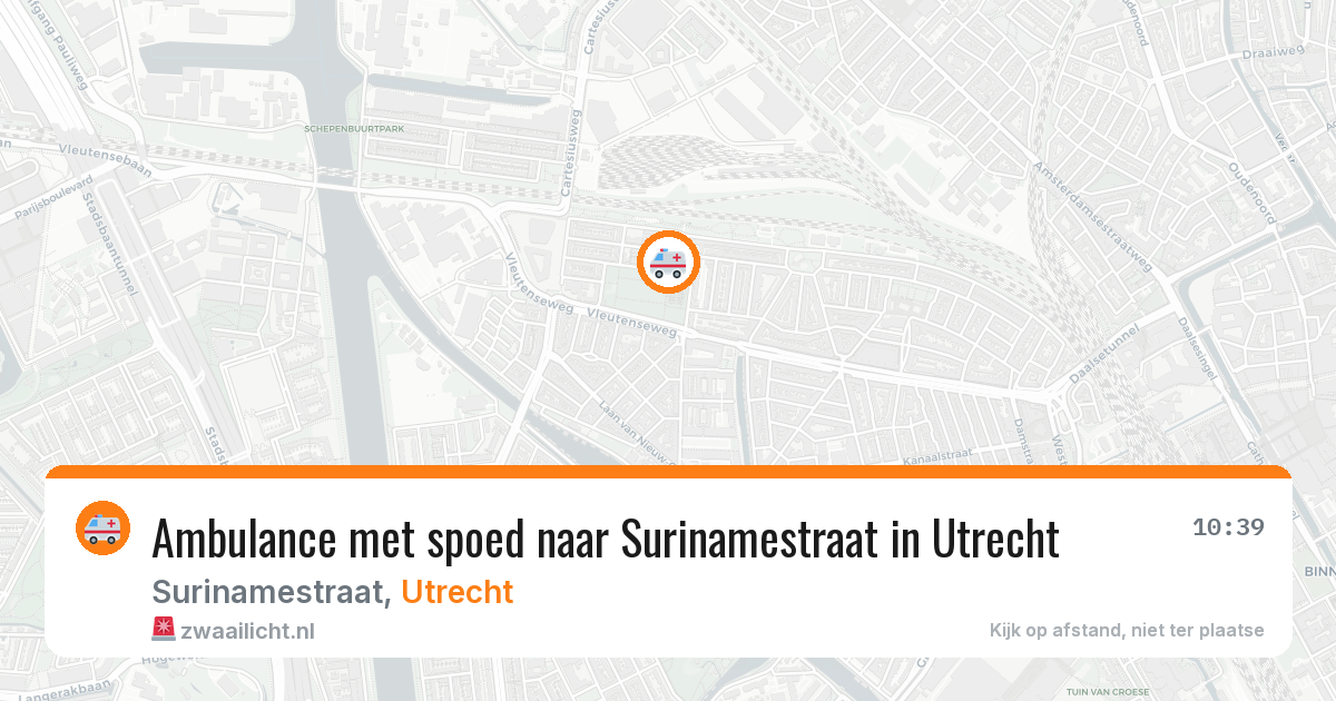 Ambulance met spoed naar Surinamestraat in Utrecht — 12 apr 2026