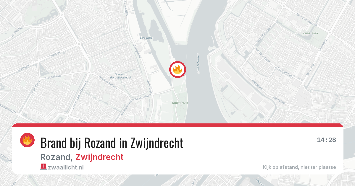 Brand bij Rozand in Zwijndrecht — 11 aug 2026