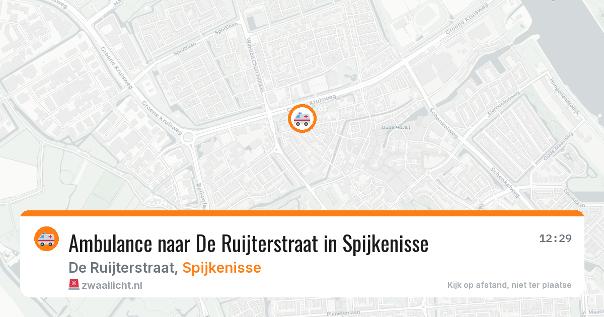 Ambulance naar De Ruijterstraat in Spijkenisse — 14 jul 2026