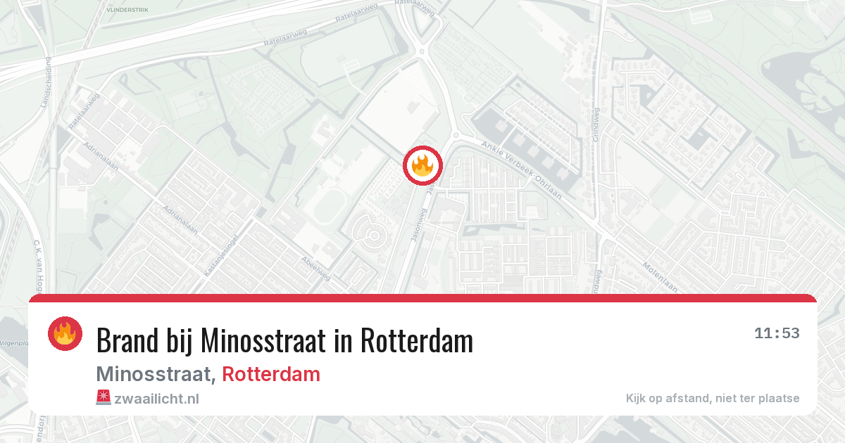 Brand bij Minosstraat in Rotterdam — 28 jun 2026