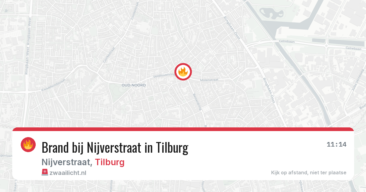Brand bij Nijverstraat in Tilburg — 29 mei 2026
