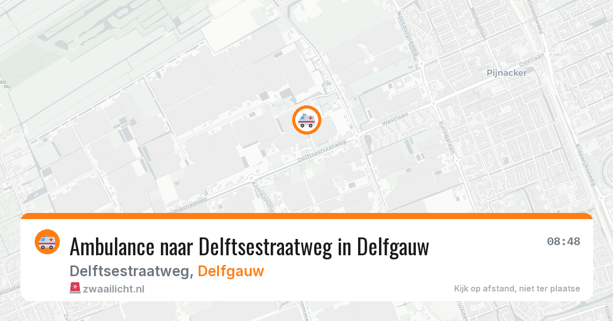 Ambulance naar Delftsestraatweg in Delfgauw — 12 jul 2026