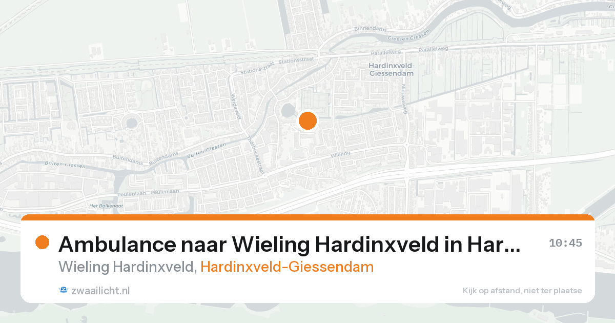 Ambulance naar Wieling Hardinxveld in Hardinxveld-Giessendam — 7 feb 2026