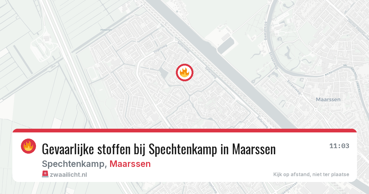 Gevaarlijke stoffen bij Spechtenkamp in Maarssen — 27 mei 2026