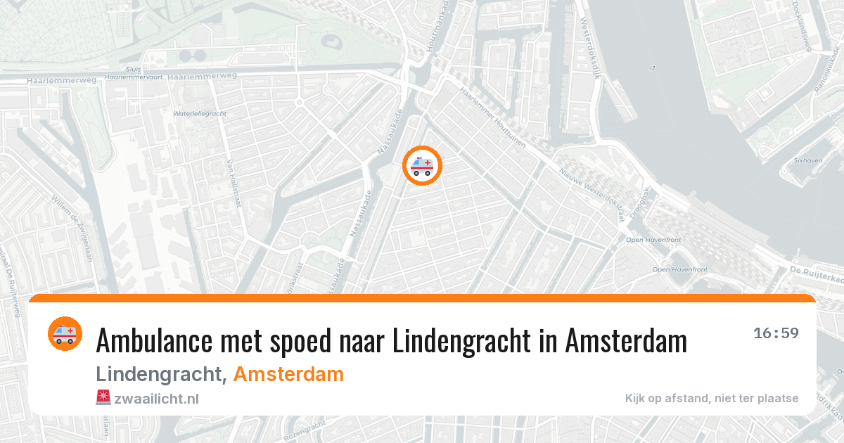 Ambulance met spoed naar Lindengracht in Amsterdam — 8 aug 2026