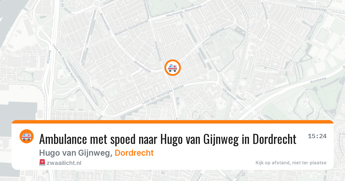 Ambulance met spoed naar Hugo van Gijnweg in Dordrecht — 30 mei 2026
