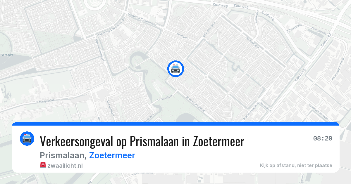 Verkeersongeval op Prismalaan in Zoetermeer — 18 mrt 2026