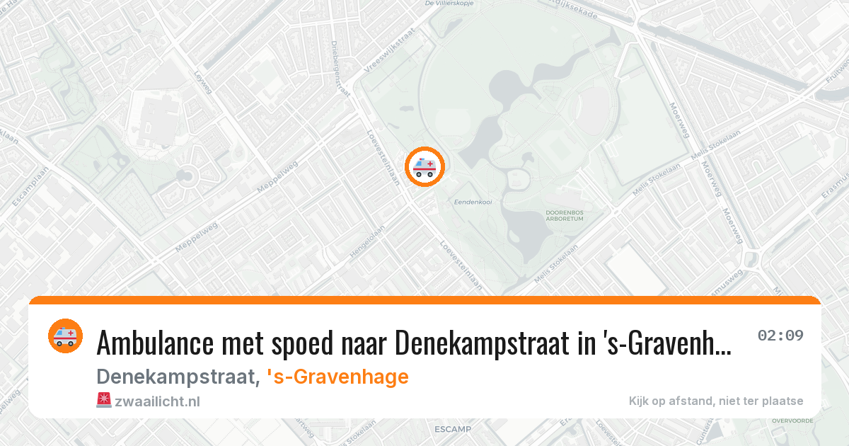 Ambulance met spoed naar Denekampstraat in 's-Gravenhage — 6 mei 2026