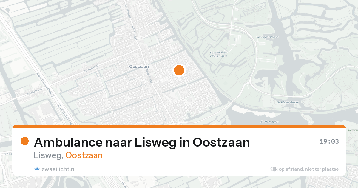 Ambulance naar Lisweg in Oostzaan — 20 aug 2026