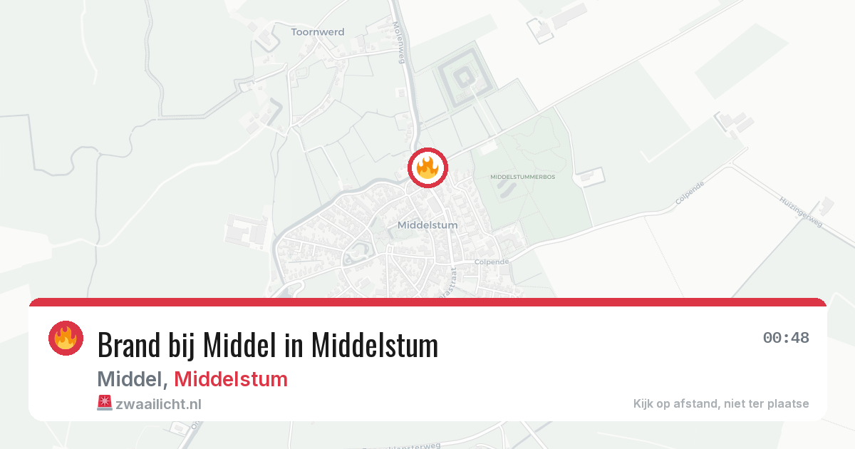 Brand bij Middel in Middelstum — 27 jun 2026