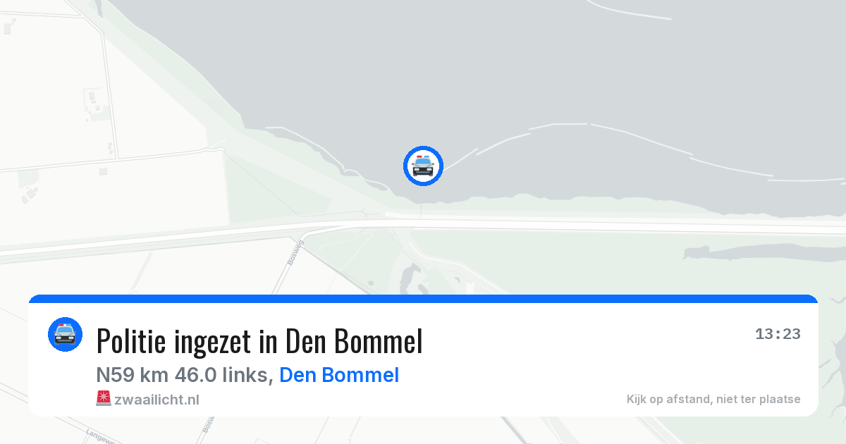 Politie ingezet in Den Bommel — 12 aug 2026 | 🚨 Zwaailicht.nl