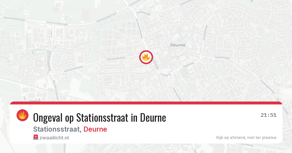 Ongeval op Stationsstraat in Deurne — 21 jun 2026
