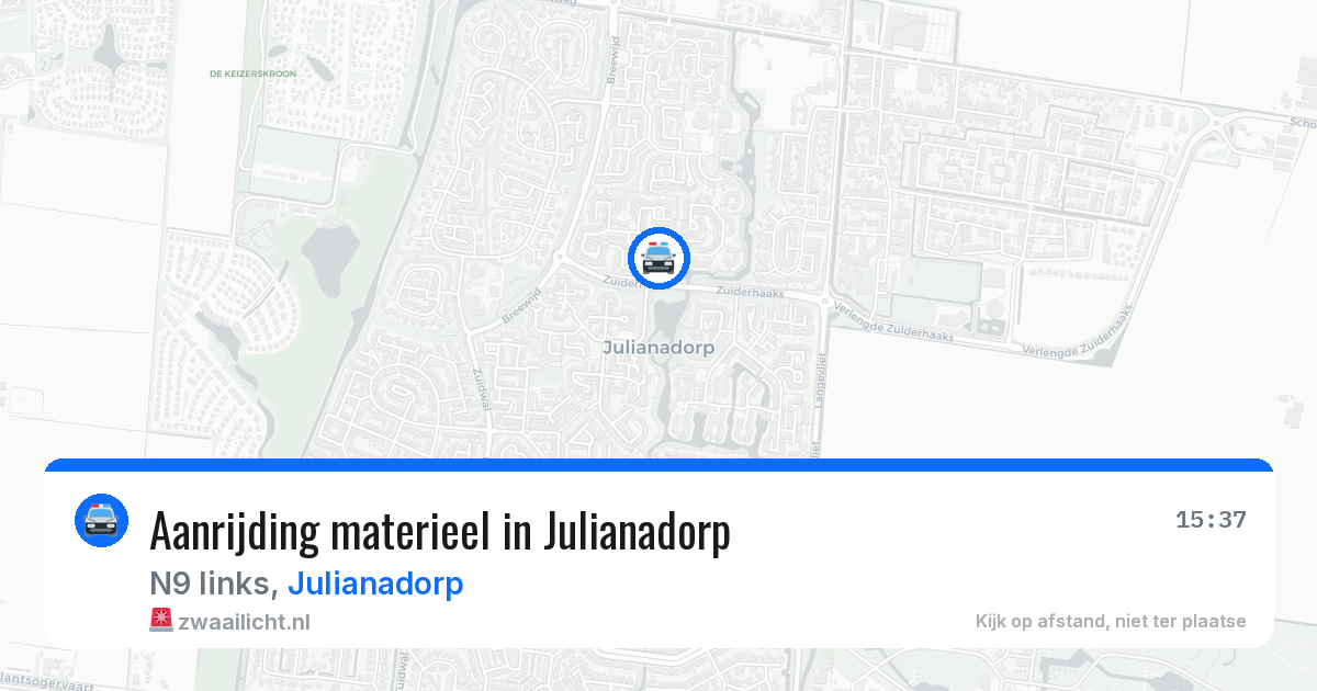 Aanrijding materieel in Julianadorp — 17 mrt 2026