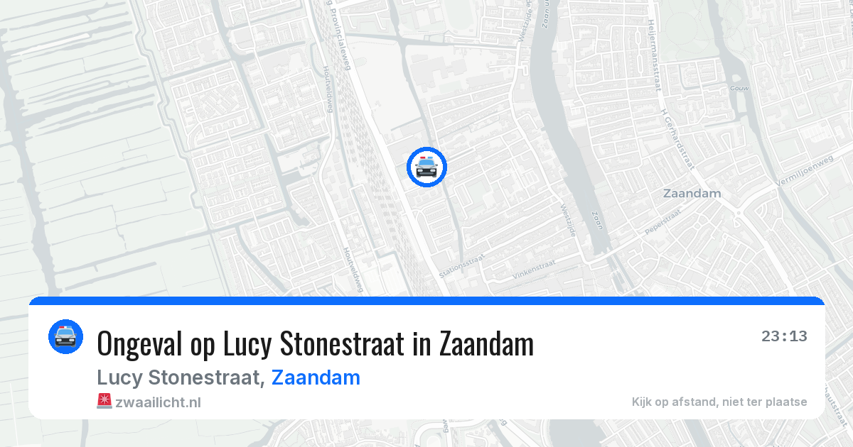 Ongeval op Lucy Stonestraat in Zaandam — 21 mrt 2026