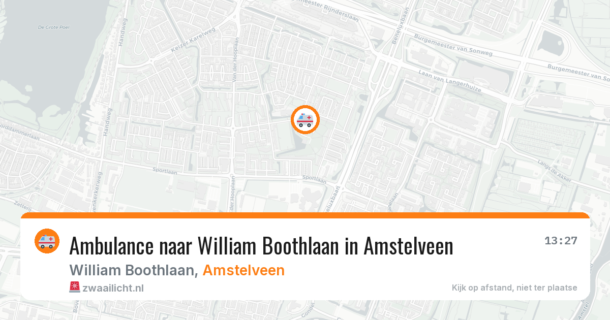 Ambulance naar William Boothlaan in Amstelveen — 8 jul 2026