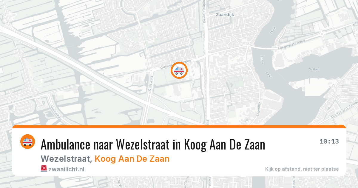 Ambulance naar Wezelstraat in Koog Aan De Zaan — 4 apr 2026